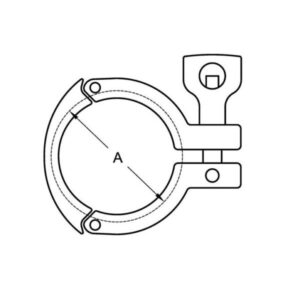 BPE-Clamp voor 25,40 - 38,10mm buis 3-delig