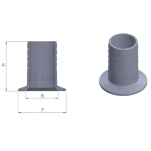 Hosetail Ra<0,5um 1/2"- 3/8"